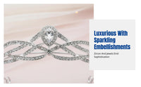 Zircon Inlaid Headband, Stylish Alloy Bridal Tiara, Elegant Women's Wedding Hairpiece, Korean Style