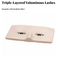Reusable Lash Training Model with Liftable Eyelids Lightweight & Portable 3-Layer Lash Training Head Easy to Clean for Beauty School