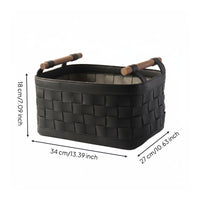 Bra Storage Basket Nesting Design Leather Storage Basket for Dressing Room