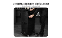 360-Degree Casters Lockable Hairdressing Trolley Integrated Tool Holders Salon Trolley with Drawers Heavy-Duty Professional Equipment Easy to Assemble for Hairstylists, Hair Stylists, Beauty Professionals, Barber Shop, Spa, Medical Facility