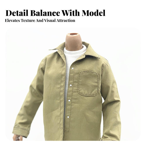1/6 Scale Male Shirt Trendy Design 1/6 Scale Figure Shirt Precise Fit
