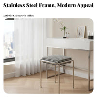 Upholstered Dressing Chair Modernist Design Upholstered Lowrear Chair for Bedroom