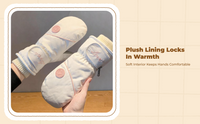 Women's thermal ski gloves