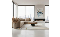 2 Pieces Light Luxury Design Wood and Stone Coffee Table Set Multi-Material Round Coffee Table Set for Lounge Area