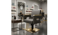 Adjustable Height Hydraulic Barber Chair Ergonomic Design Swivel Hair Cutting Chair Heavy Duty Easy to Clean for Barbers, Hairstylists, Barbershop, Beauty Parlor