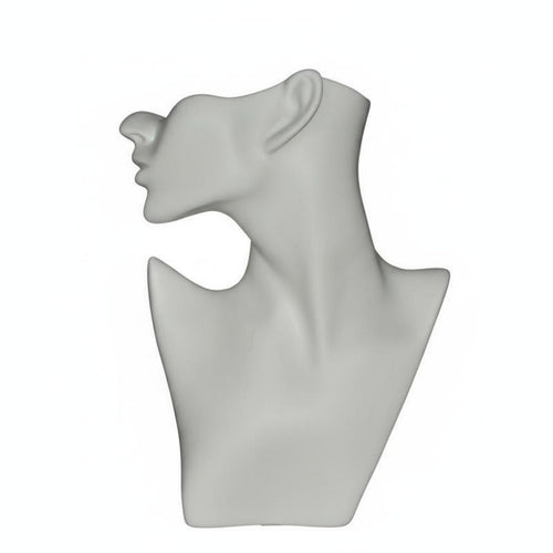 Long-Lasting PVC Material Abstract Head Model Pierced Ears Half Face Mannequin Bust Premium Finish for Crafters, Product Photography