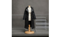 1/12 Scale Leather Coat Ready to Use 1/12 Scale Overcoat Coat Female Figure Jacket Long-Lasting Material Doll Leather Overcoat