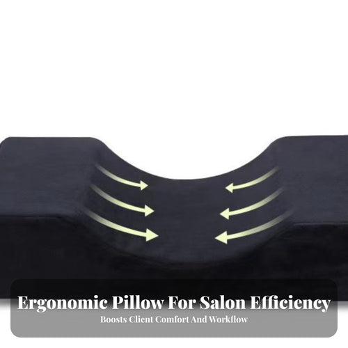 Breathable & Skin-Friendly Eyelash Extension Pillow Soft Velvet Cover U-Shaped Lash Pillow Side Pockets for Estheticians, Spas, Home Studios