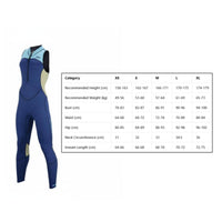 Sleeveless Wetsuit Stretchy Single-Piece Wetsuit Front Zip for Men, Women