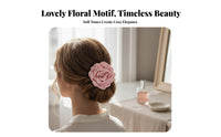 Floral Flower Hair Grip French Design Floral Hair Grip Large Flower Jaw Grip Elegant Design Statement Piece for Women