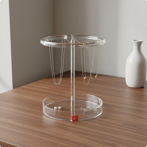 Jewelry Display Transparent Acrylic Earring Holder Stand Multi-Tier for Bedroom