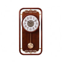 Wooden Pendulum Wall Clock Solid Wood Chinese Vintage Wall Clock