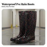 Wear-Resistant women's Knee-High Rain Boots Long-Lasting Tall Rain Boots All-Season for Gardeners, Adults, Wet Work Environments, Gardening