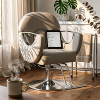 Hydraulic Styling Chair Padded Salon Styling Chair Metal Inserts