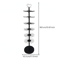 Rotating Display Rack with Hooks Floor-Standing for Retailers