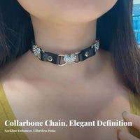 Heart Choker Lightweight Edgy Design Heart Necklace PU Leather Choker for Women, Girls, Parties, Cosplay, Concerts