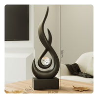 Intertwined Figurine Light Luxury Design Crystal Ball Ornament