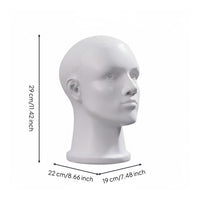 With Ear Holes Realistic Mannequin Head Multi-Purpose Hairpiece Holder Head Stable Base for Retailers, Photographers, Trade Exhibition