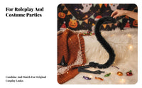 3 Pieces feline hauricular accessorying organ cover and Tail Set soft-textured Texture creature Costume Includes small ringing chime