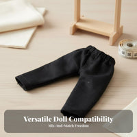 OB11 Doll Pants Solid Designs OB11 Doll Clothes Fashionable Miniature Pants for Hobbyists, Display