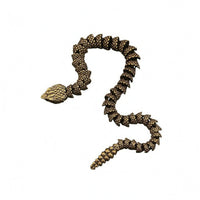 Rattlesnake Figurine Articulated Snake Figurine Textured Rattlesnake Statue