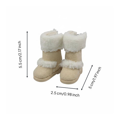 1/6 Scale Snow Boots Handmade Doll Footwear for Hobbyists