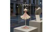 6 Pieces Princess Mannequin Jewelry Stand Gift Idea Accessory Storage Lace Trim