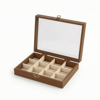 Jewelry Box with Clear Lid Compact Jewelry Storage Box Slim for Vanity