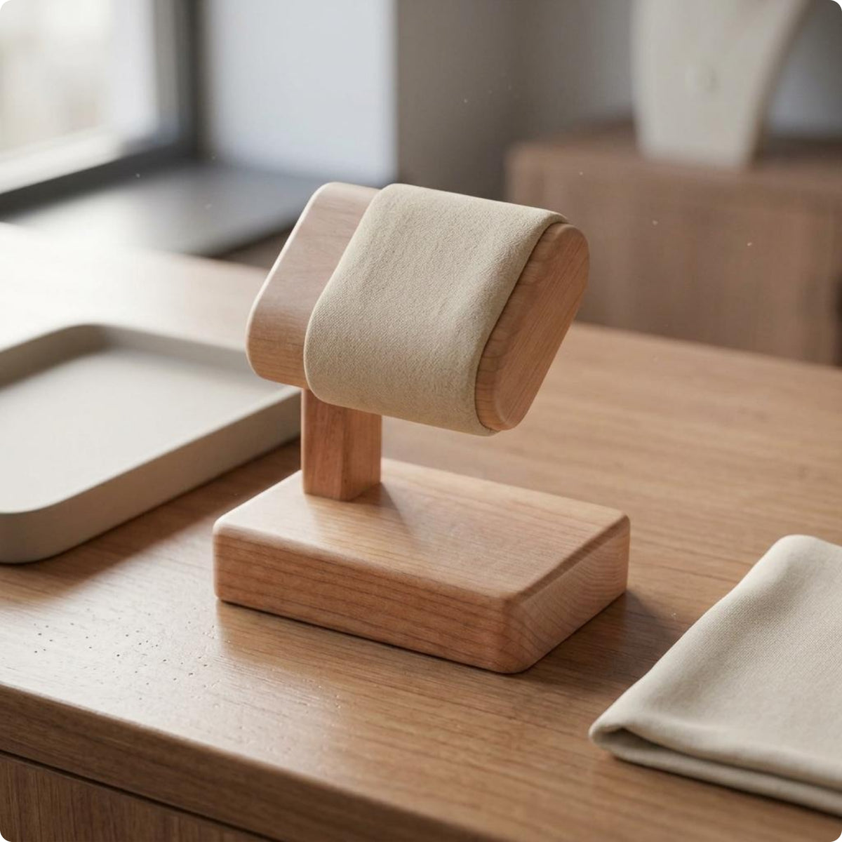 Wooden Watch Stand Upright Support Wooden Watch Display Stand Compact