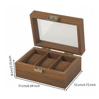 Watch and Jewelry Display Case Soft Luxe Textile Lining Watch Display Box Wooden Jewelry Organizer Rust-Resistant Hardware
