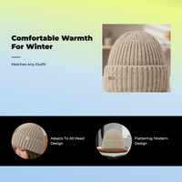 Knit Winter Hat for Women Warm Ear Cover Soft Wool Blend