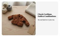 OB11 Knitted Doll Cardigan Versatile opening Front Design 1/12 Scale Knitted Cardigan for Hobbyists