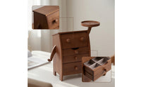 Jewelry Organizer with Drawers Solid Wood Tabletop Jewelry Chest Organized