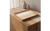 Jewelry Display Tray Sturdy Construction Wood Grain Jewelry Organizer