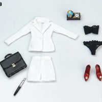1/6 Scale Female Suit Set Cotton Material Doll Office Outfit for Collectors