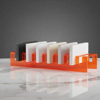Tile Sample Display Rack Strong Load-Bearing Acrylic Tile Display Stand Slotted Stone Sample Holder Space-Saving Design