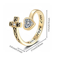 Adjustable Cross Heart Band Dainty Cross Heart Band Minimalist Design for Women