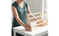 Natural Wood Wooden Jewelry Display Stand Space Saving Bracelet Holder Display Easy to Assemble for Market Stall, Retail Retailer