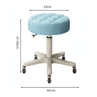 Height Adjustable Salon Stool Easy to Clean Spa Rolling Chair for Hair Stylists