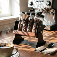 10 Pieces Sealed Bean Tube Set Adjustable Aroma Bottle Stand Multi-Use for Cafe
