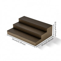 Three-Tier Display Riser Compact Stepped Display Stand Easy to Clean for Counter