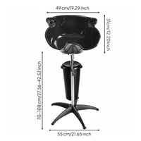 Adjustable Shampoo Bowl Professional Look Salon Hair Washing Station Lightweight Portable Hair Wash Sink for Barbers