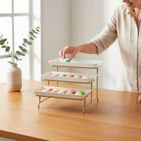 3 Tier Dessert Stand Reusable Tiered Tray Stable for Buffet