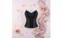 Satin Overbust Corset Adjustable Fit Side Zipper Waist Cincher for Costumes