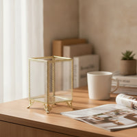 Makeup Brush Holder Transparent Cosmetic Organizer Rectangular for Vanity