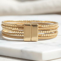 Bohemian Beaded Bracelet Attractive Clasp Bangle for Women