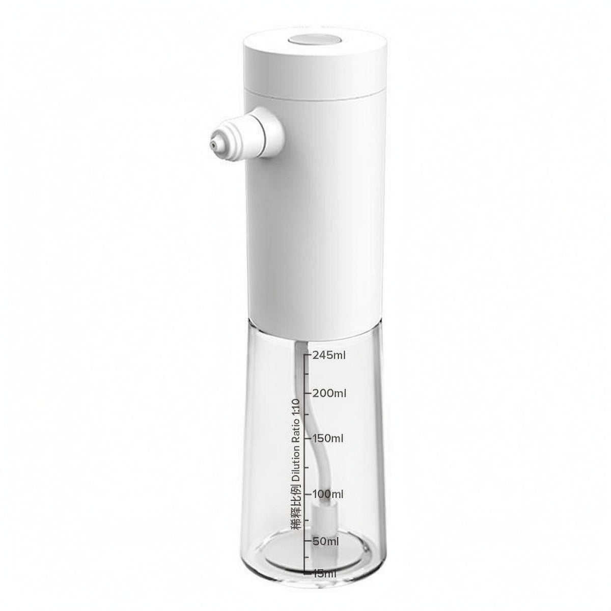 Electric Foam Dispenser Measurement Markings Measuring Foam Dispenser Cylindrical Top Washroom Accessory