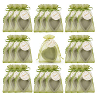 25 Pieces Smooth Shiny Finish Heart-Shaped Window Tin Heart-Shaped Tin