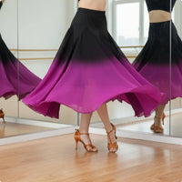 Modern Dance Swing Skirt Billowing Gradient Long Dance Skirt for Dancers