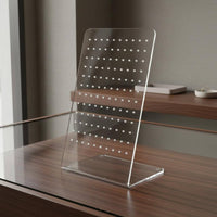 Acrylic Piercing Display Board Transparent Ear Post Display Board Multi-Hole Design Acrylic Earring Stand for Collectors, Market Stall, Retail Counter